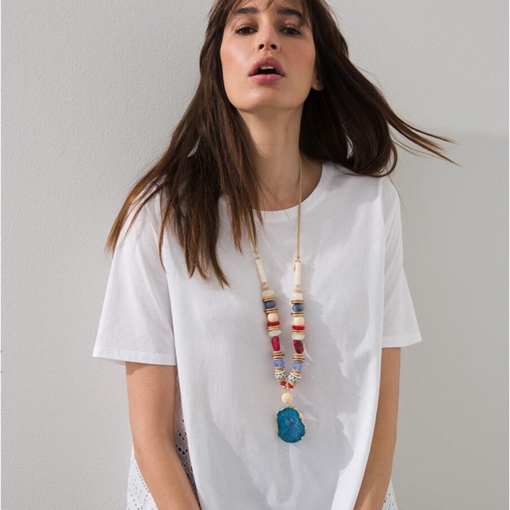 Convertible Beaded Pendant Necklace and Bracelet set